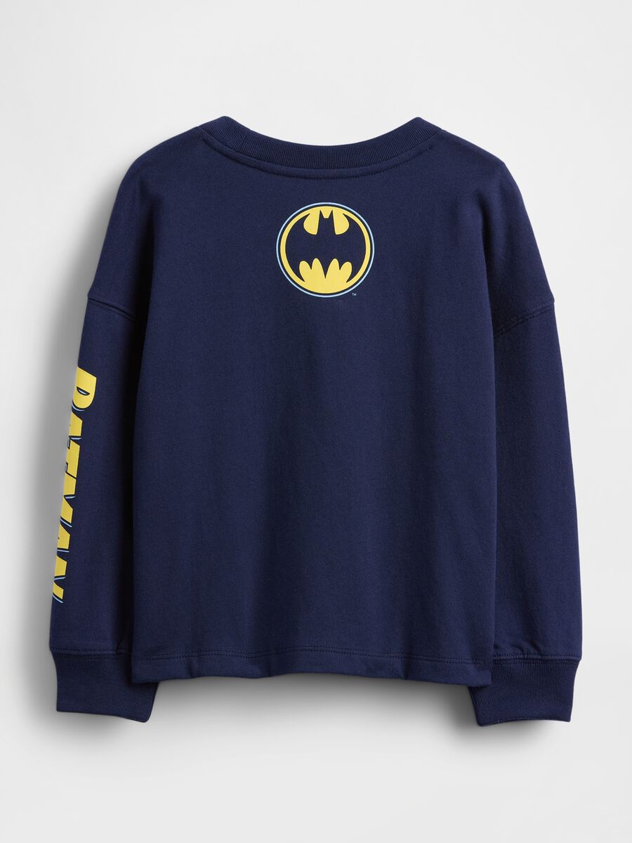 Blue Long Sleeve Shirt with Batman Graphic_1