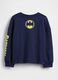 Blue Long Sleeve Shirt with Batman Graphic_1