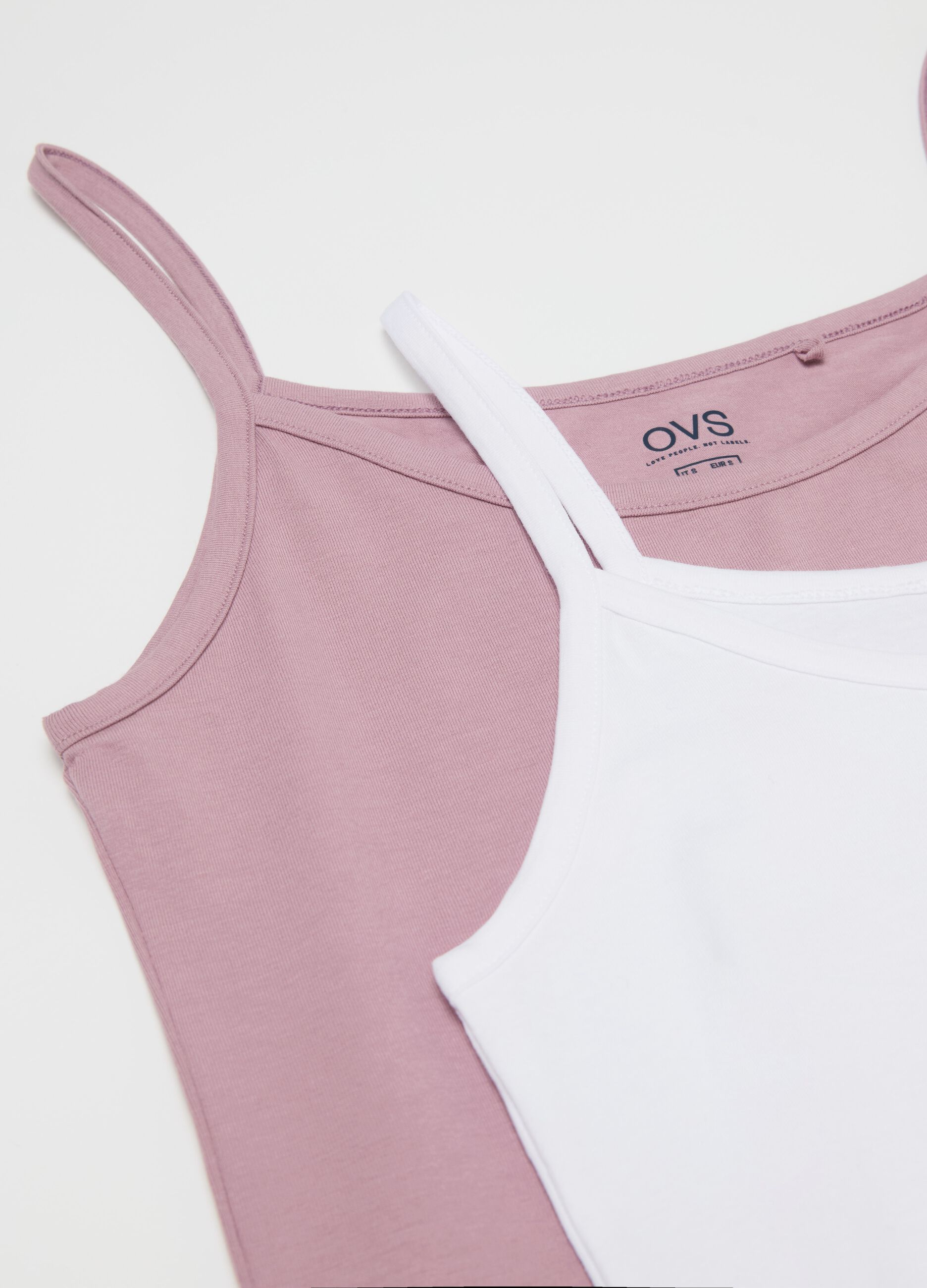 Two-pack stretch cotton vests