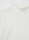 Kids' white turtleneck jumper in pure cotton regular fit_2
