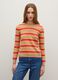 Beige and pink striped pure wool sweater regular fit_3