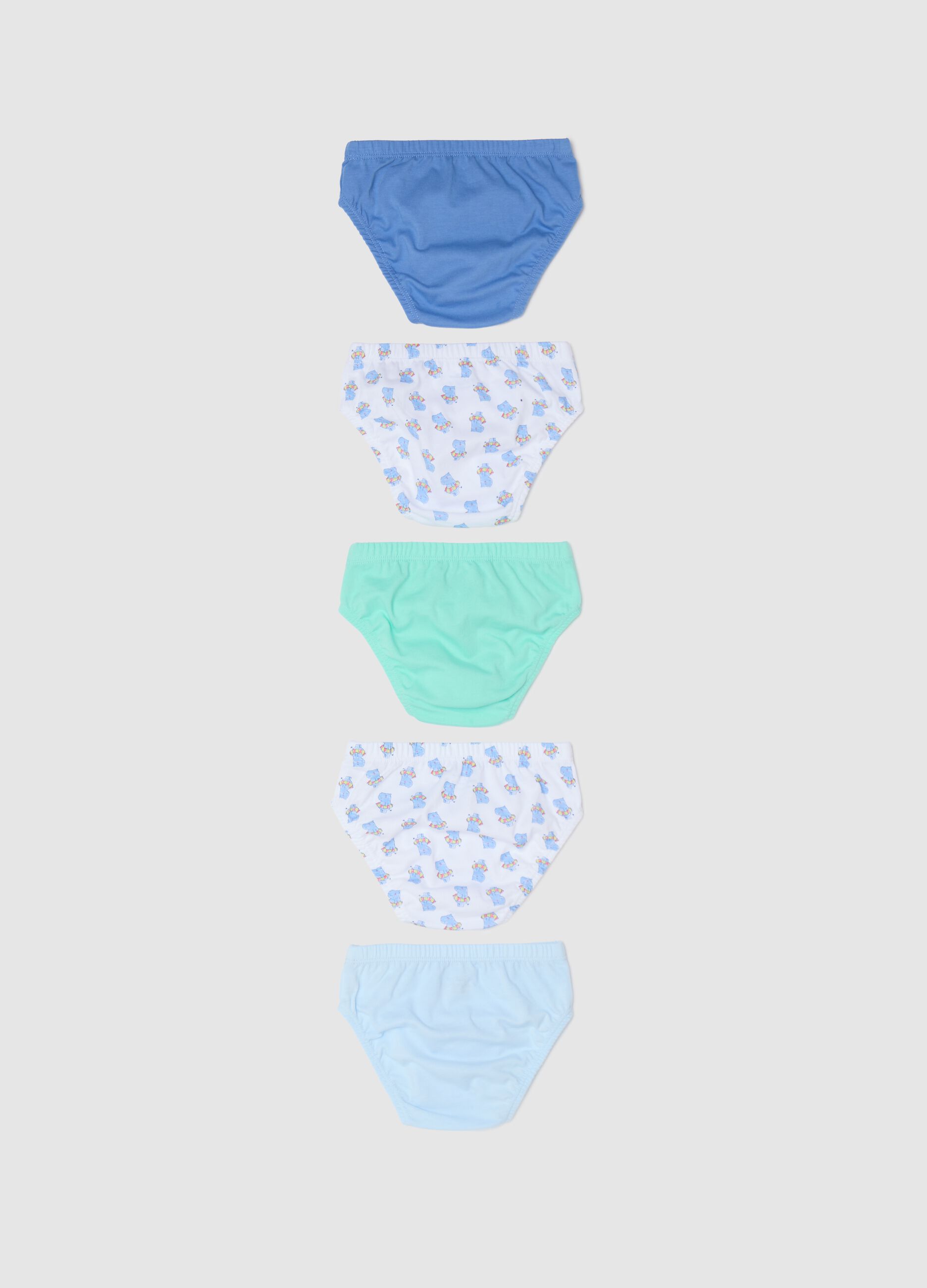 Mutandine da bambino in puro cotone multicolor regular fit