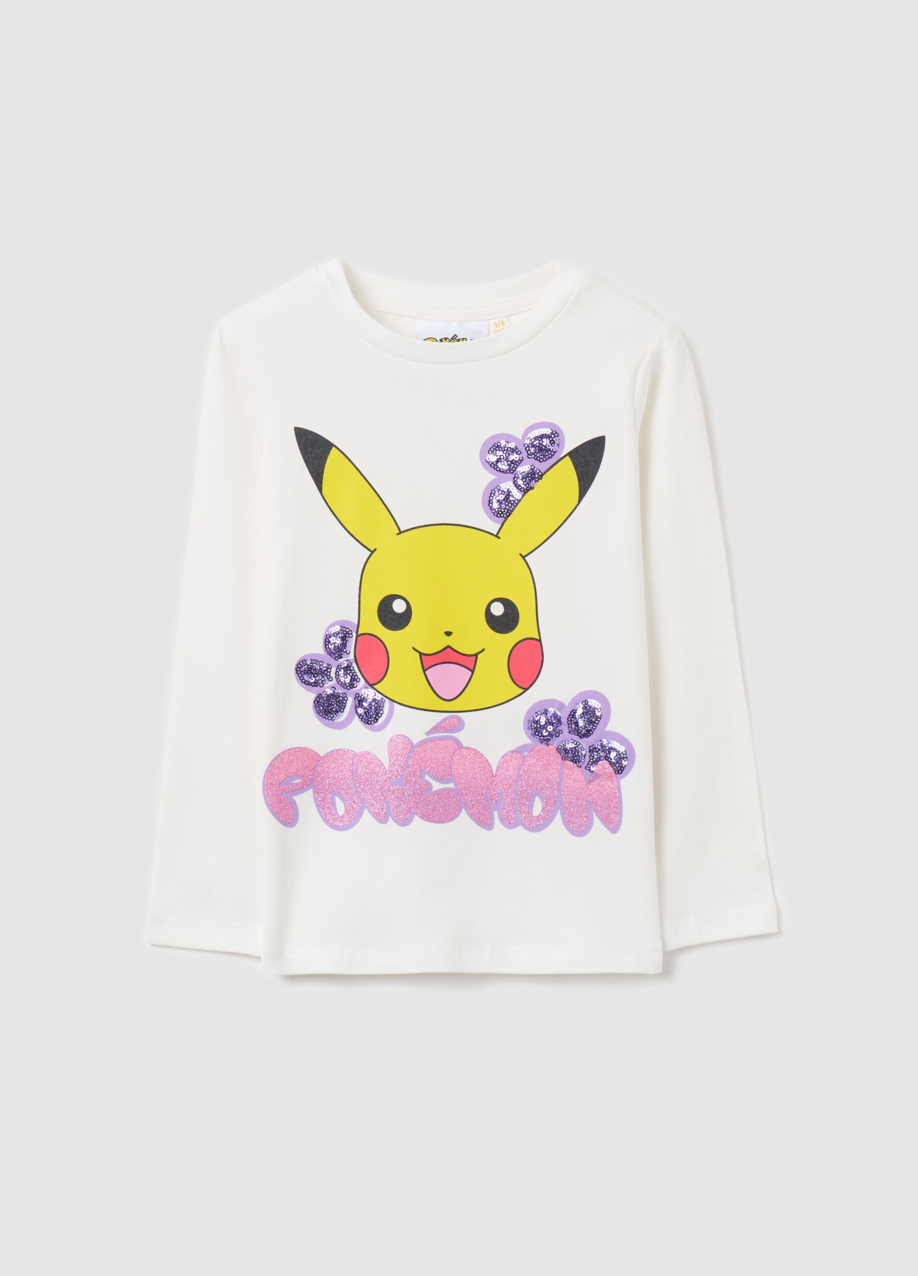 Pokémon Pikachi T-shirt with long sleeves