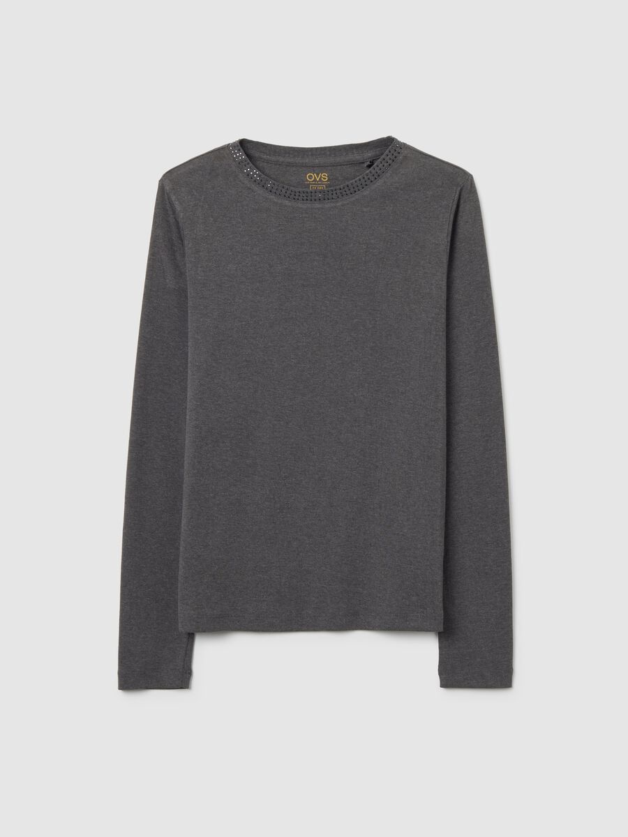 Maglietta in puro cotone grigia regular fit_4
