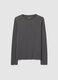 Grey pure cotton regular fit T-shirt_4