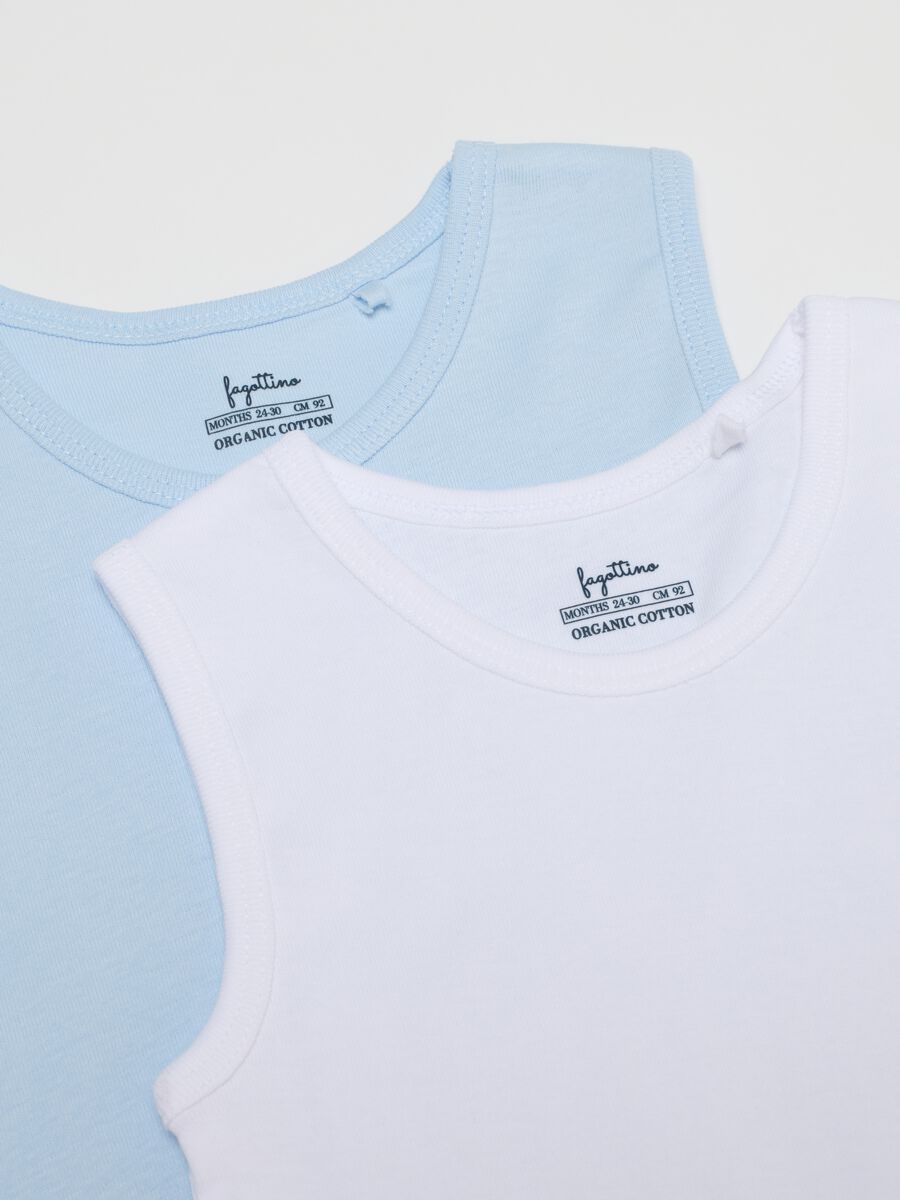 Multicolour newborn tank tops tripack in pure cotton_2