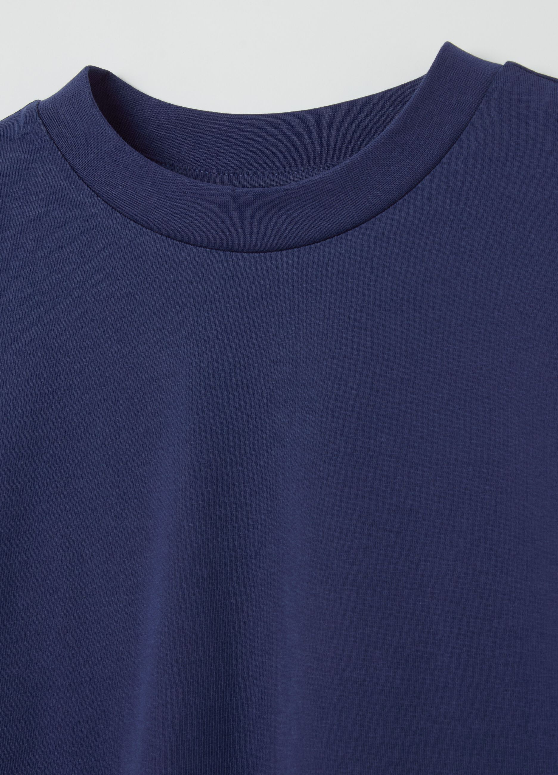 Solid colour cotton T-shirt