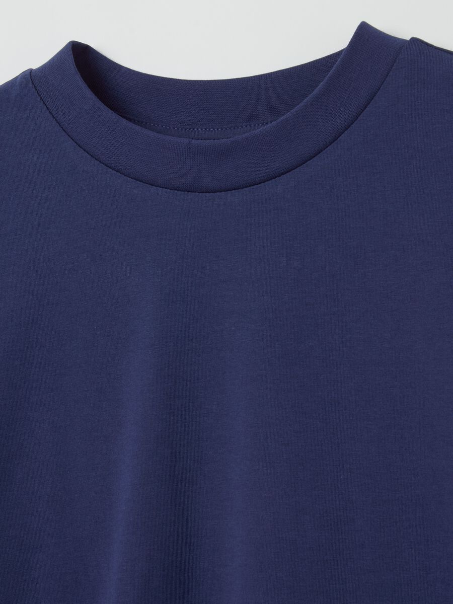 Solid colour cotton T-shirt_5