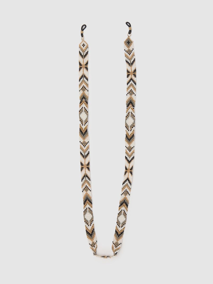 Glasses chain with ethnic-motif beads_0