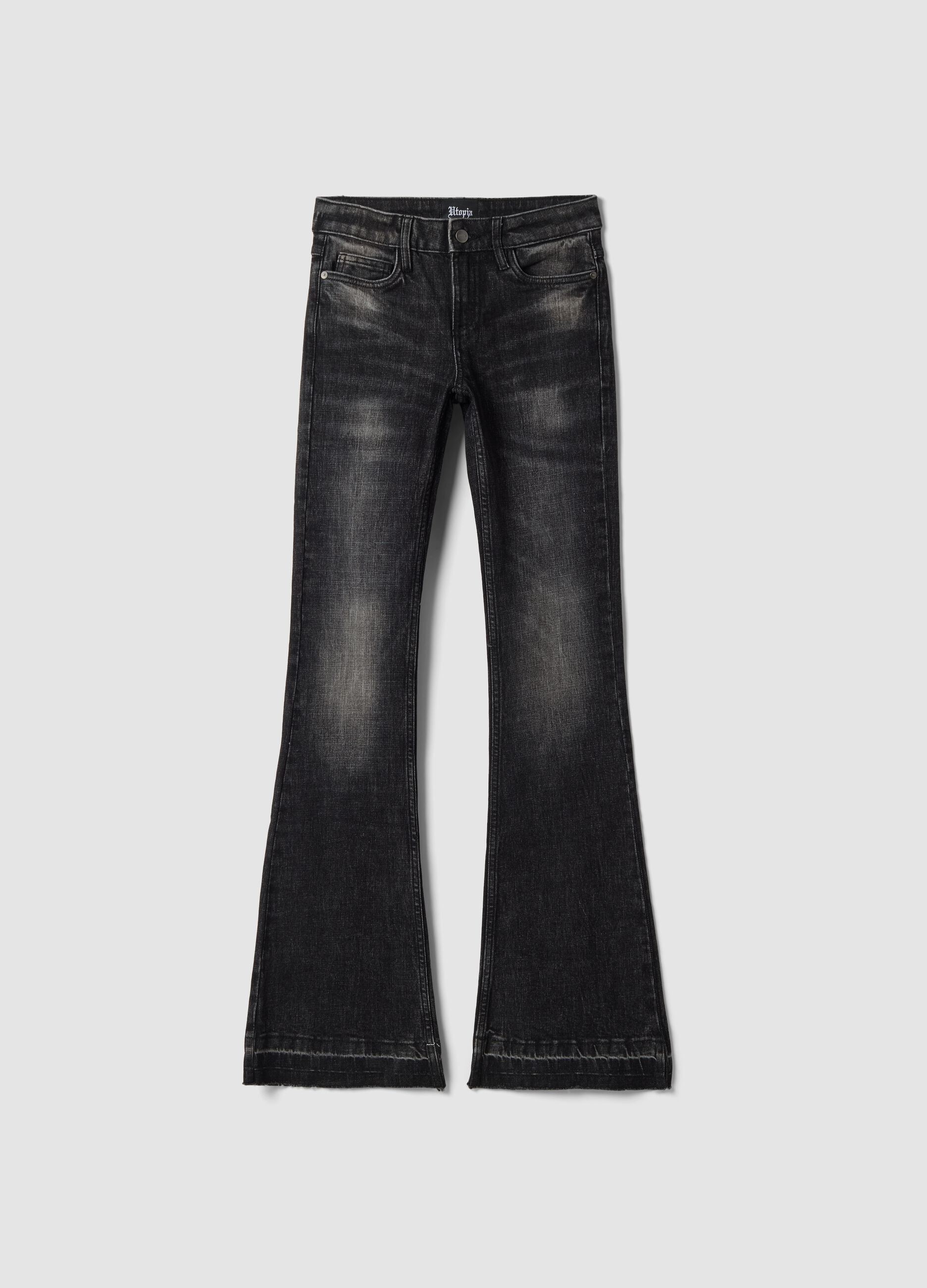 Slim Flare Denim Black Washed