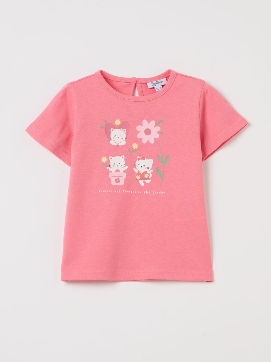Cotton T-shirt with print_0
