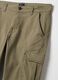 Slim fit stretch cotton green cargo trousers_5