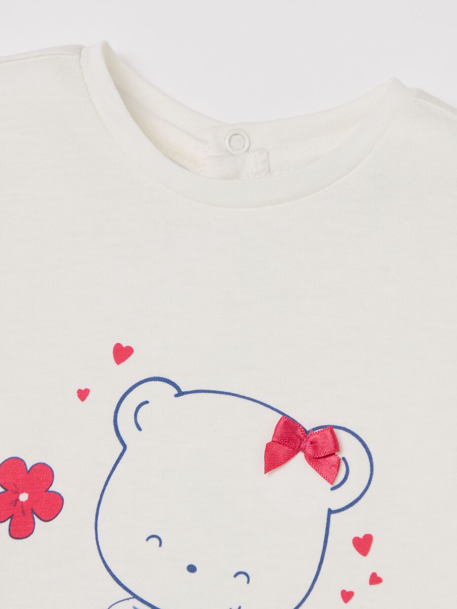 Cotton T-shirt with print and long sleeves_2