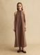 Multicoloured striped viscose and linen blend dress with relaxed fit_1