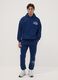 Blue cotton-blend hoodie with Lakers print_1