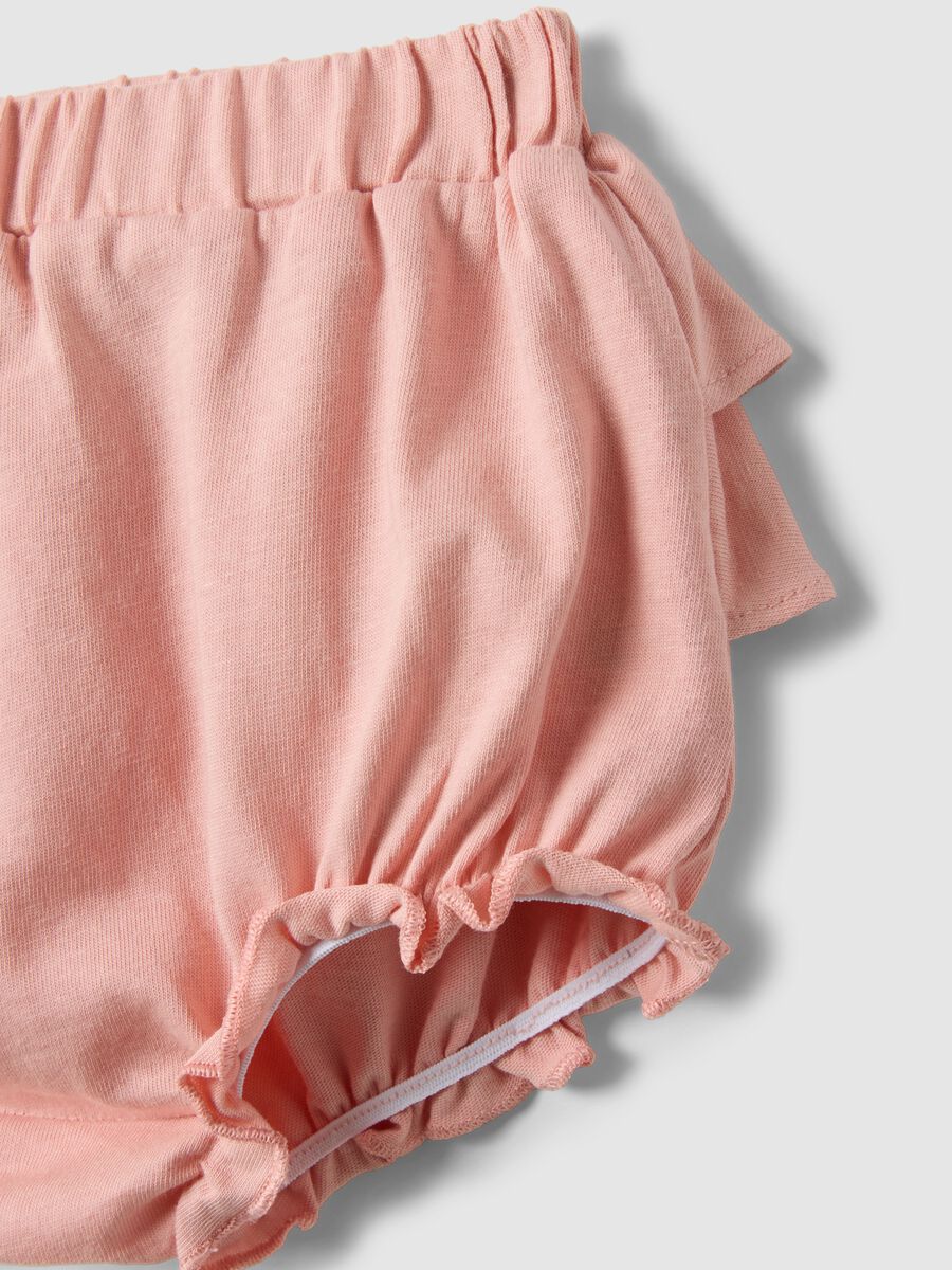Pink organic cotton set with top and bloomers_2