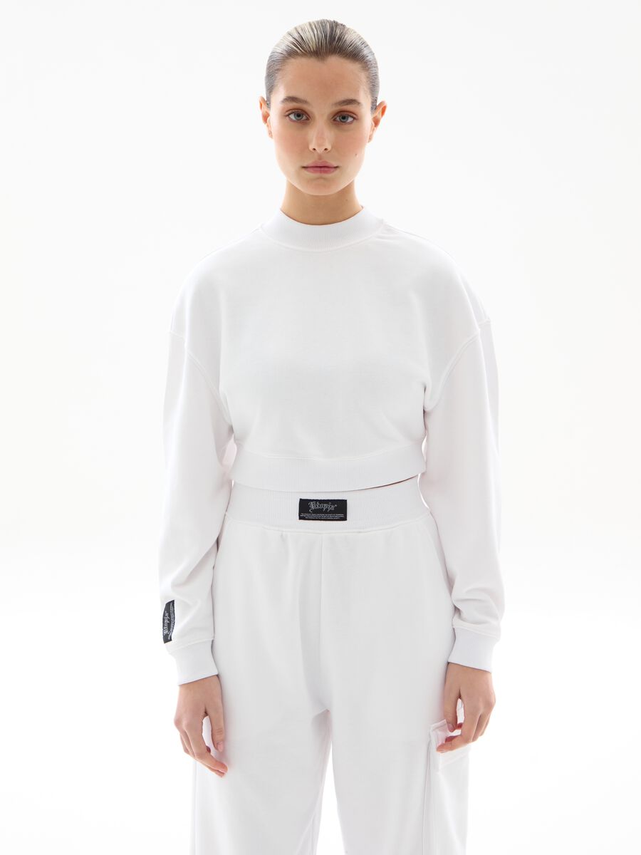 Crop Sweatshirt White_0
