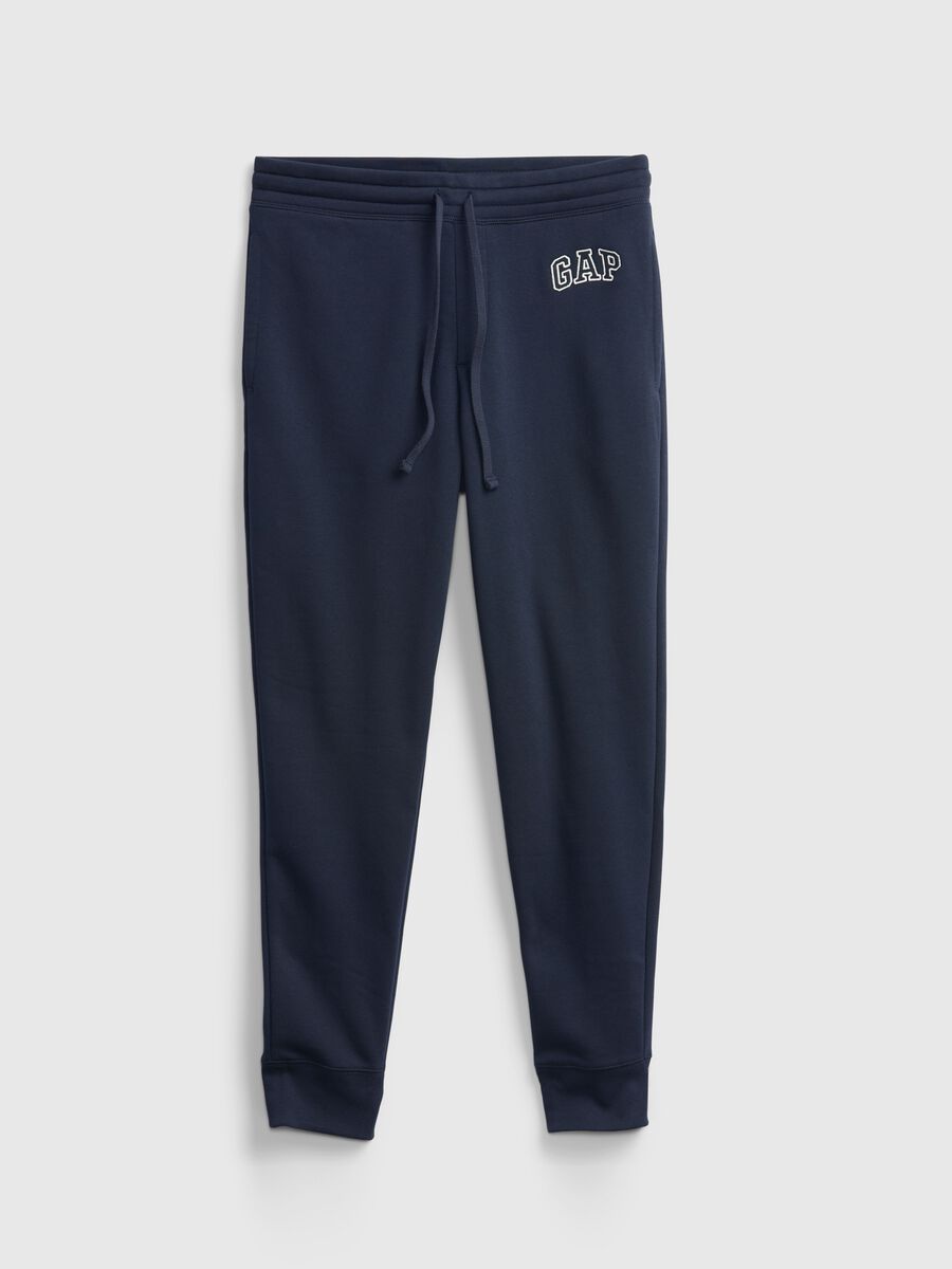 Fleece joggers with logo embroidery_4