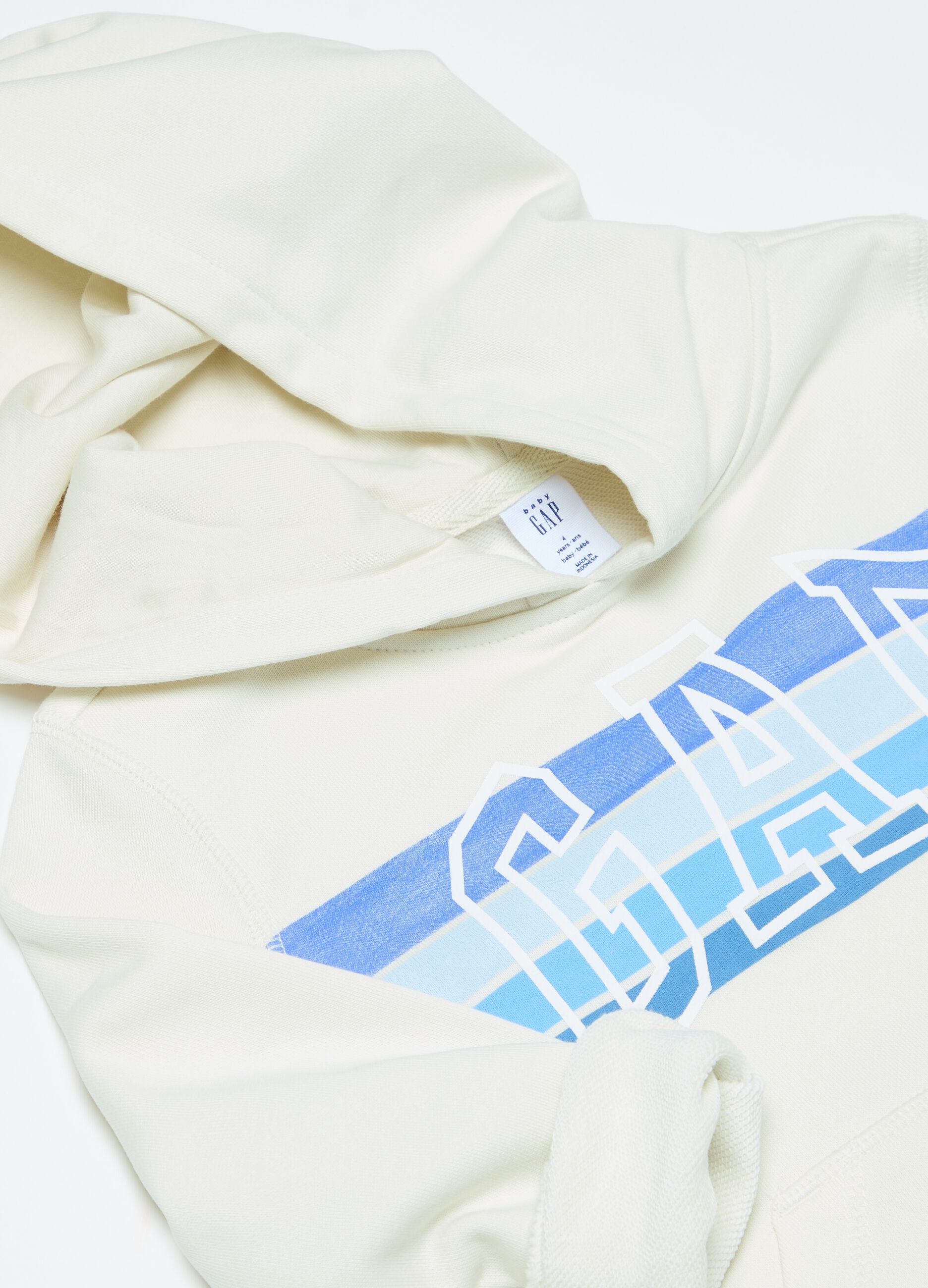 Sweatshirt with hood and logo print