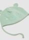 Green Newborn Hat and Booties Set in Cotton_2
