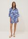 Blue pure cotton kaftan with print_1