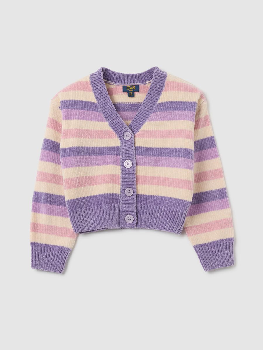 Multicolor regular fit girls' cardigan_0