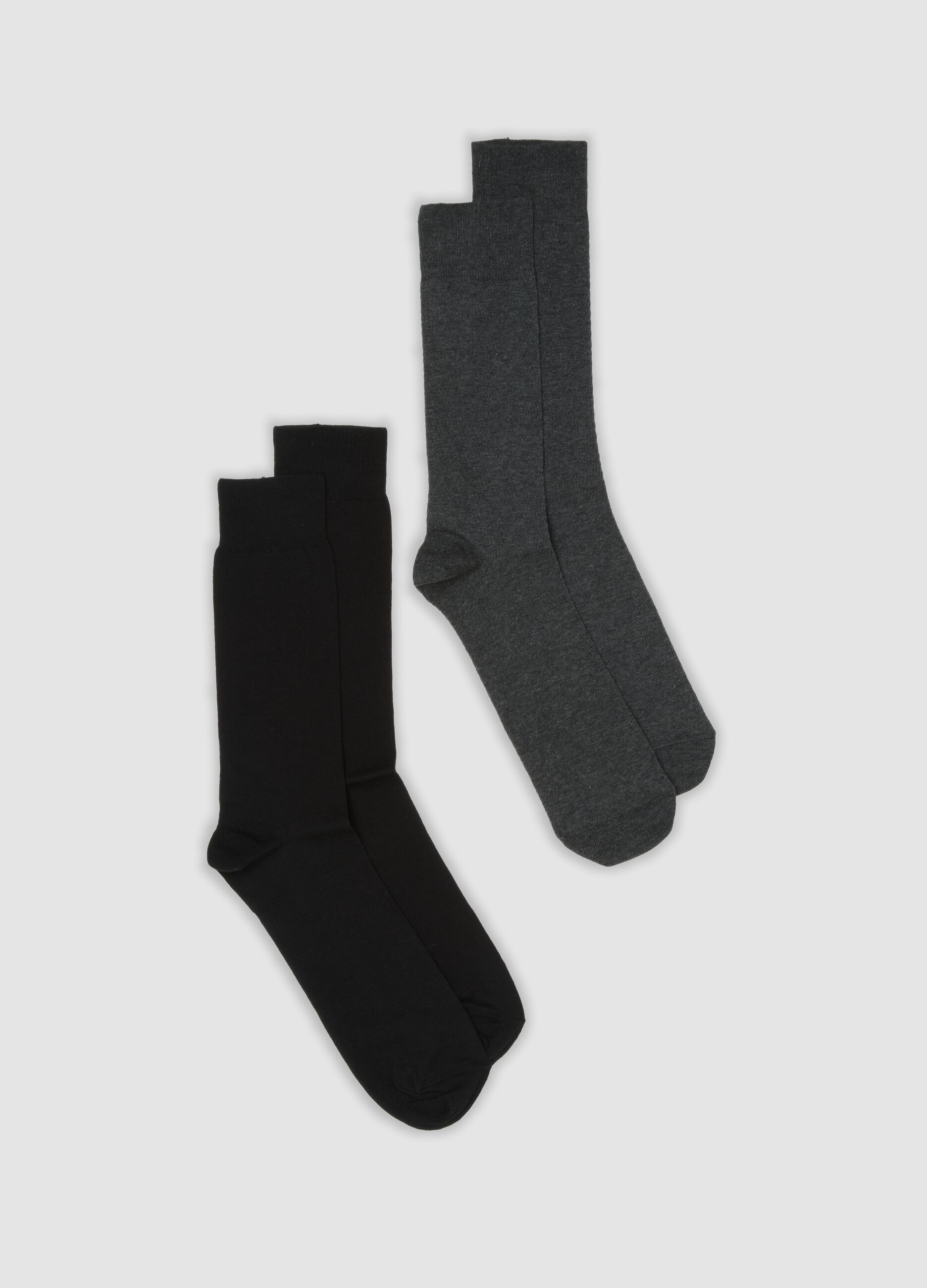 Bipack di calze midi multicolor in cotone elasticizzato