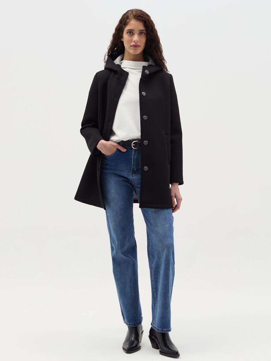 Long jacket with buttons and hood_1