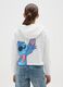Girl's white regular fit pure cotton sweatshirt with print_1