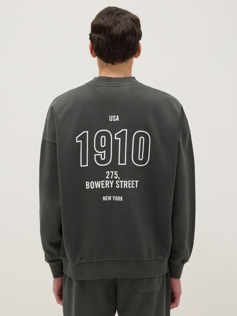 Felpa in misto cotone nero regular fit con logo Everlast_2