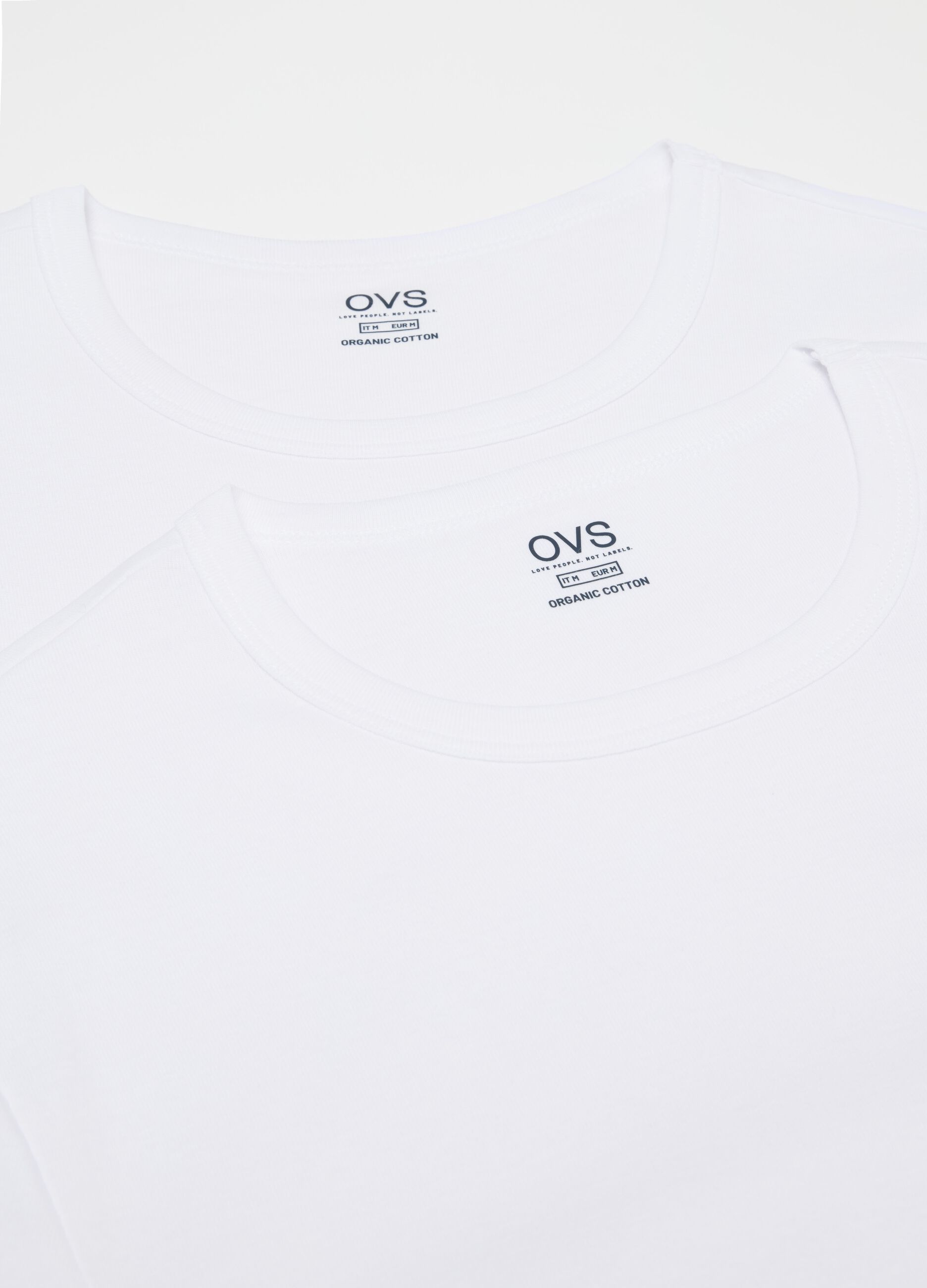 Two-pack undershirts with round neck