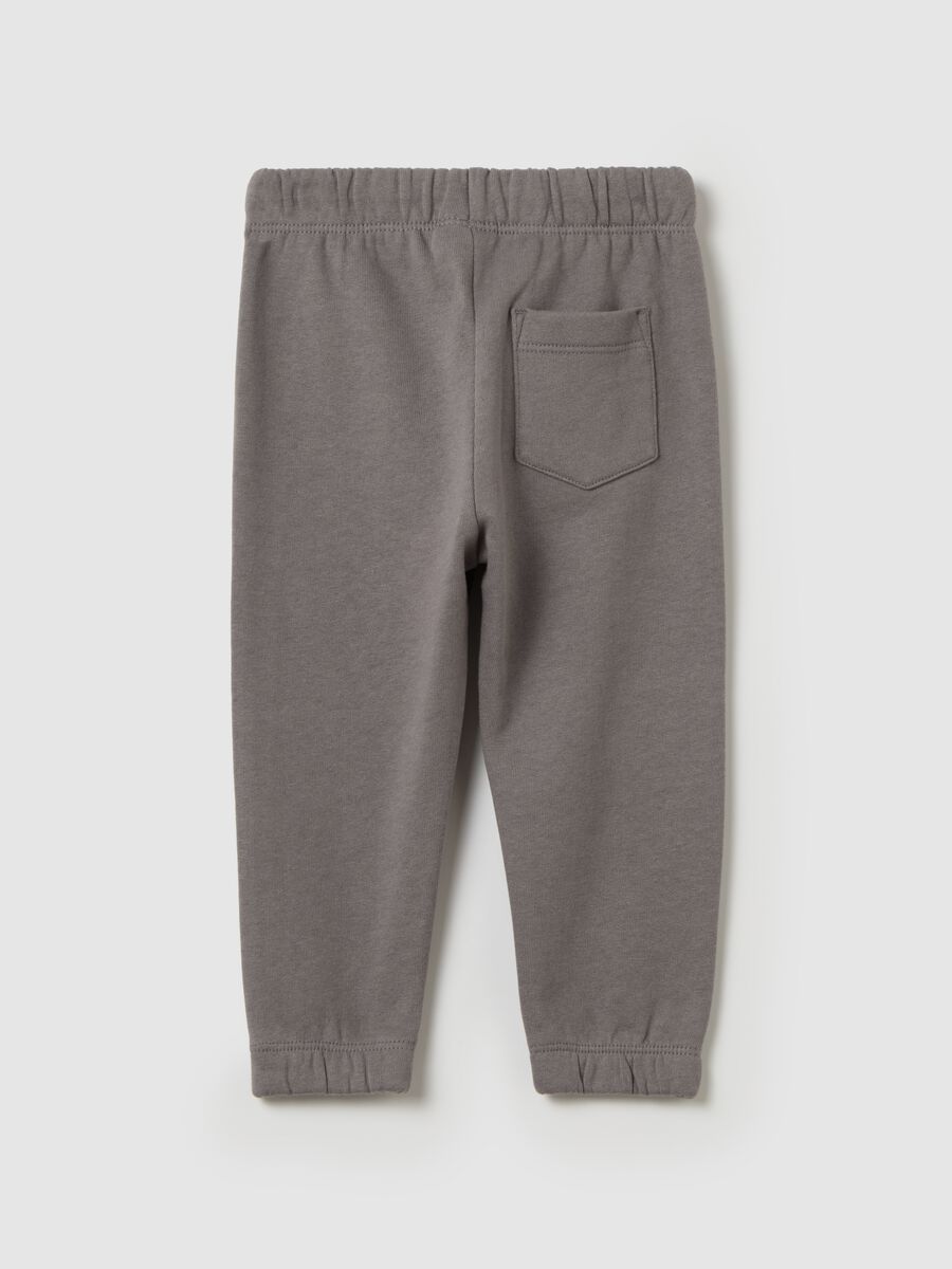 Joggers with drawstring and bear print_1