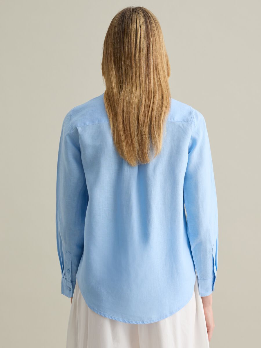 Light blue regular-fit shirt in linen_2