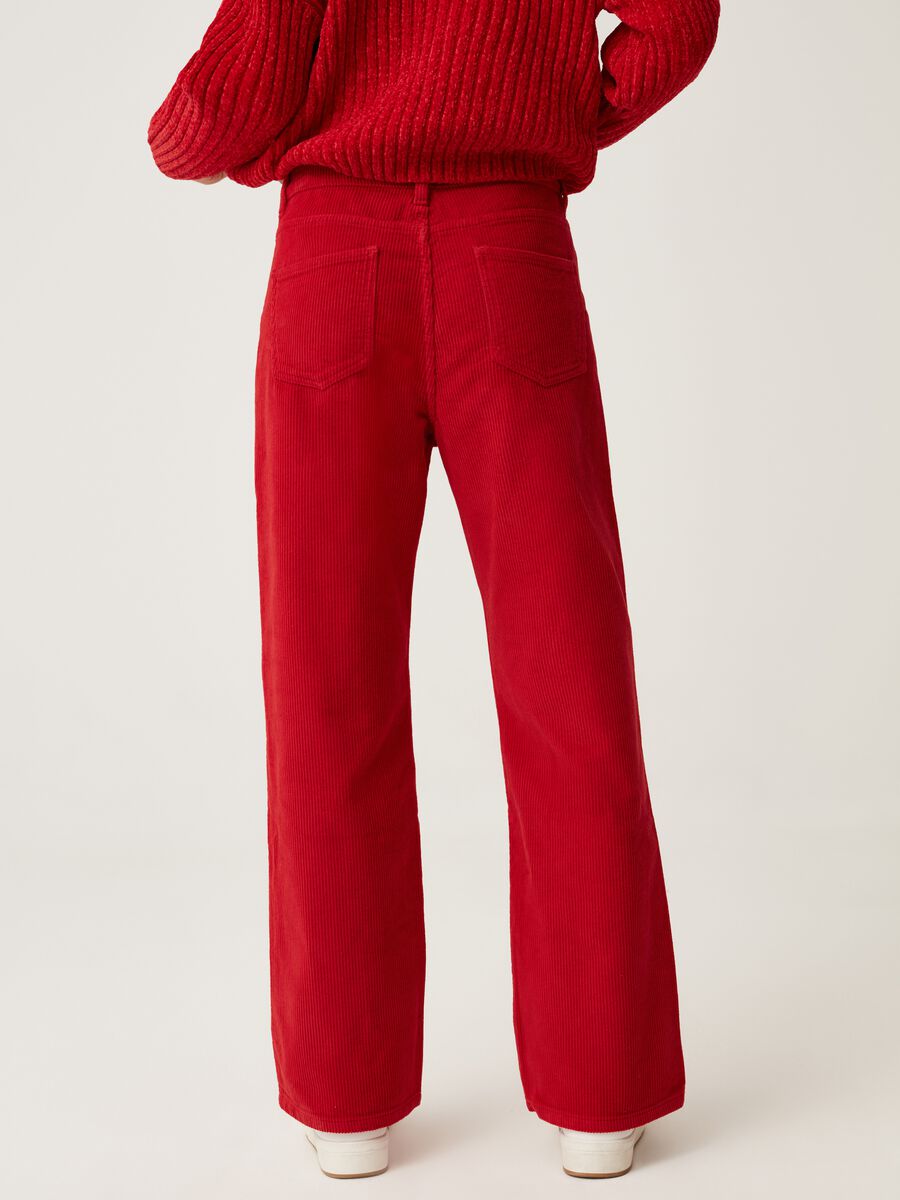 Pantaloni wide leg in corduroy Baby Angel_2