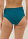 Slip bikini verde in tessuto elasticizzato a vita alta con effetto shaping_2
