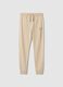 Boys' Beige Pure Cotton Joggers Regular Fit_0