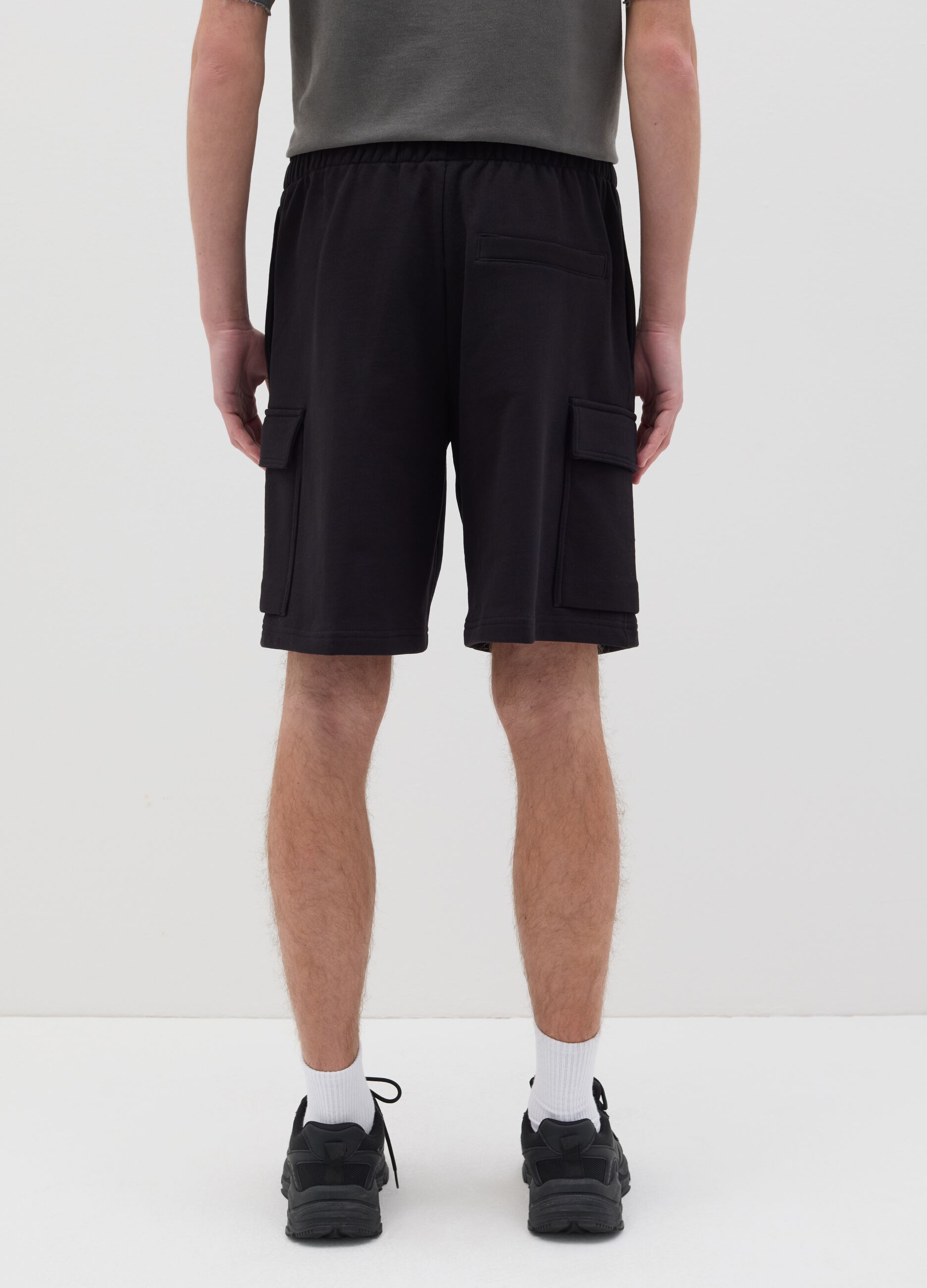 Cargo Bermuda shorts in fleece