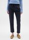 Blue Stretch Cotton Regular Fit Trousers_1