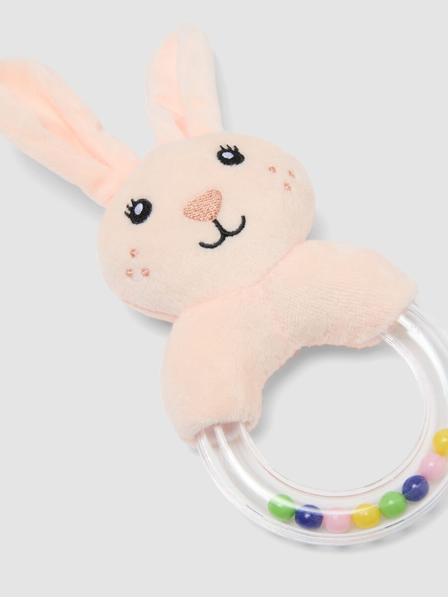 Bunny rattle with clear ring_2