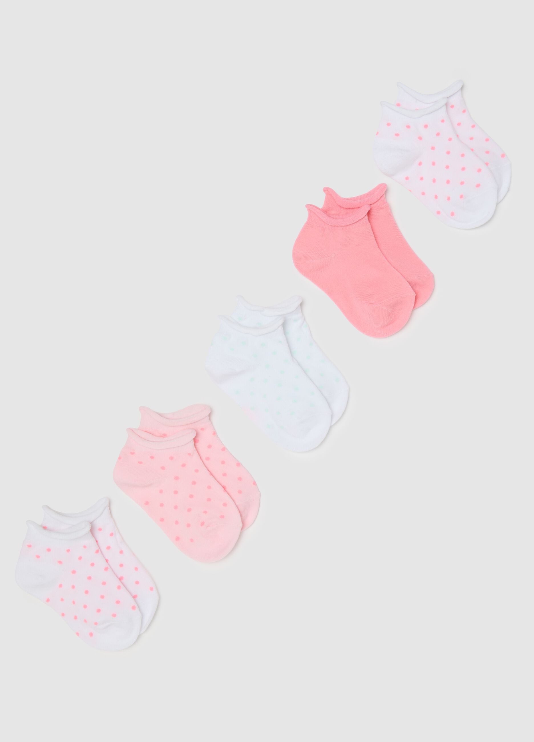 Girls' Cotton Multicolour Polka Dot Socks