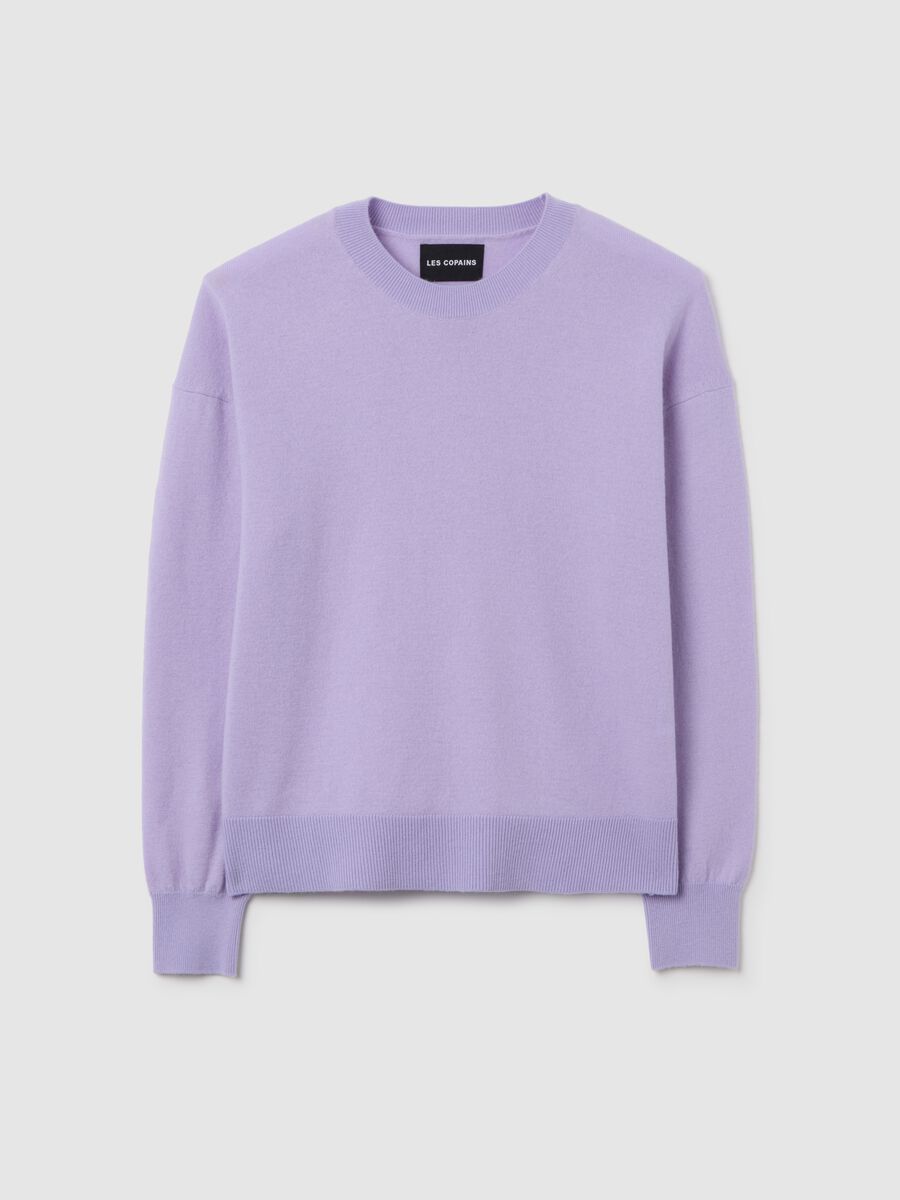 Purple Pure Wool Regular Fit Jumper_4