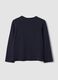Blue organic cotton crew-neck T-shirt_1