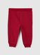 Children's red pure cotton jogger trousers_1