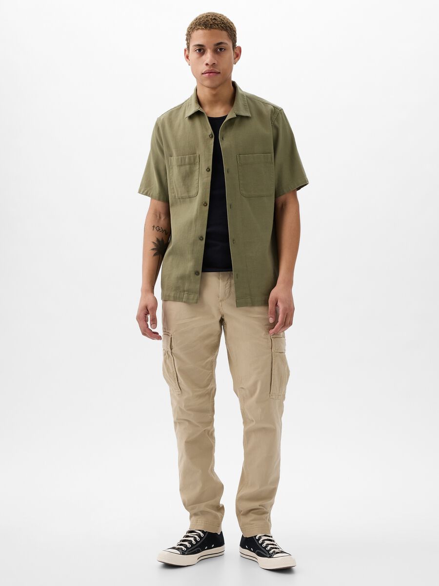 Cargo trousers in stretch cotton_0