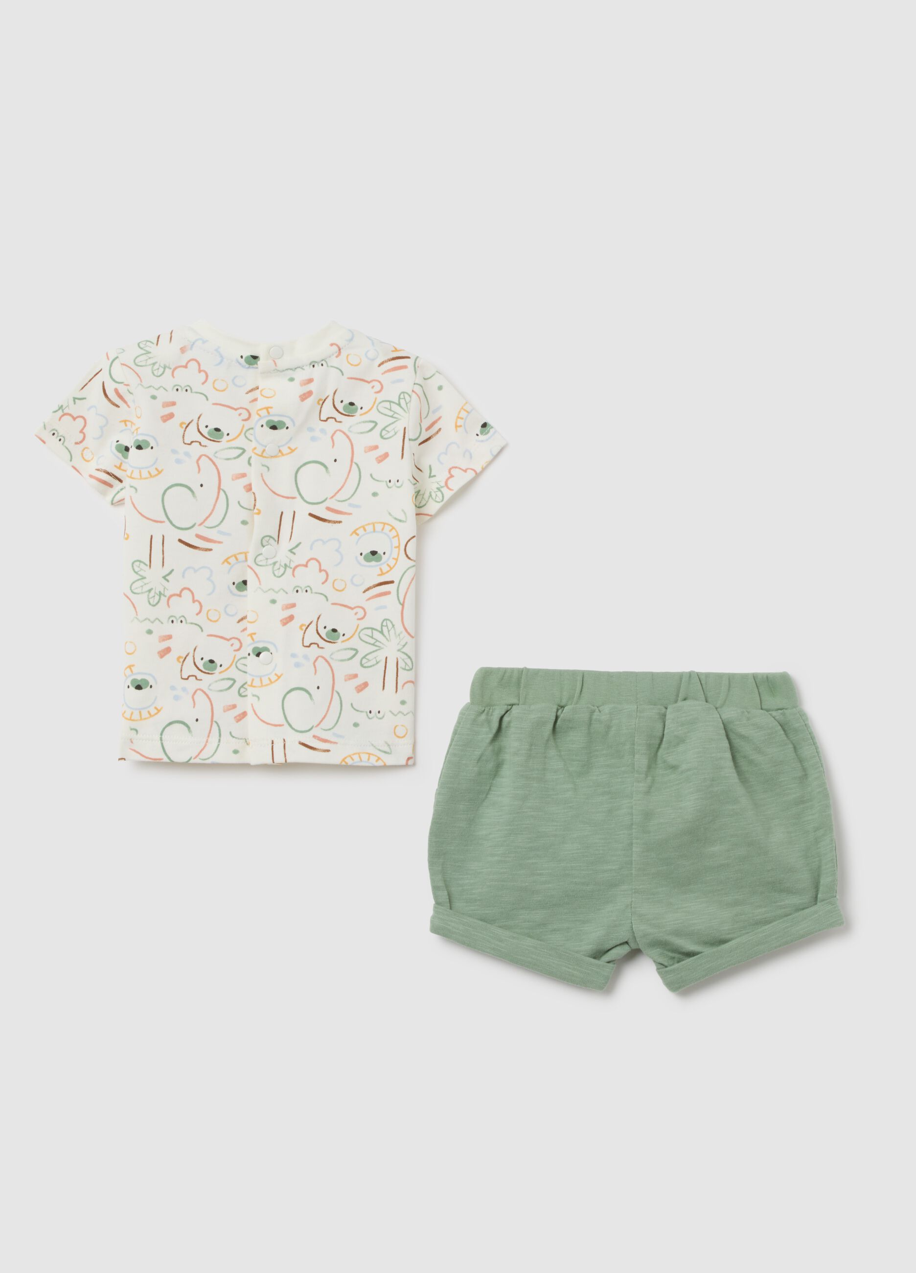 Multi-coloured pure cotton summer outfit for children