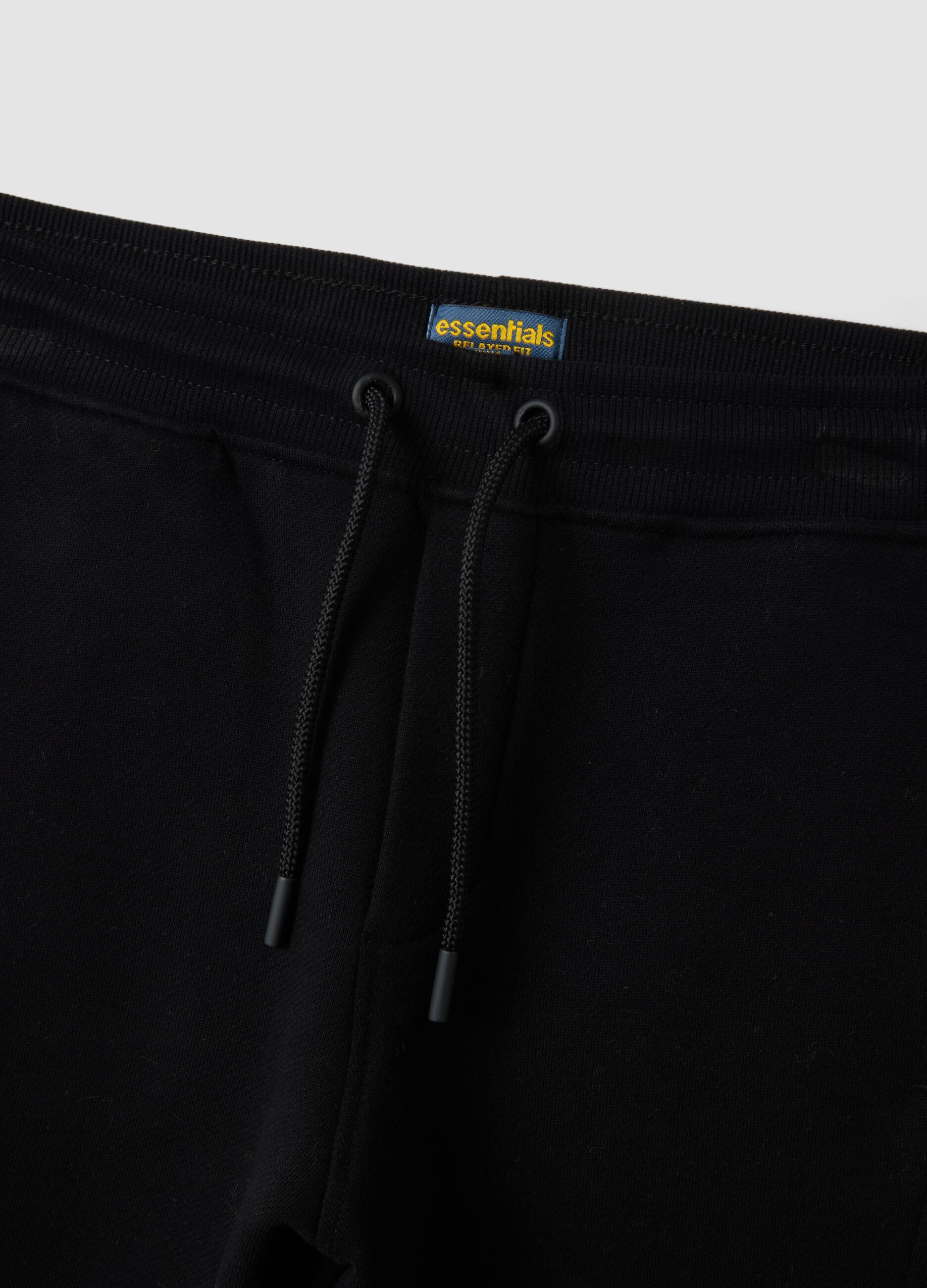 Black joggers in pure organic cotton