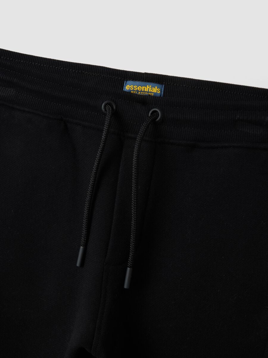 Black joggers in pure organic cotton_1