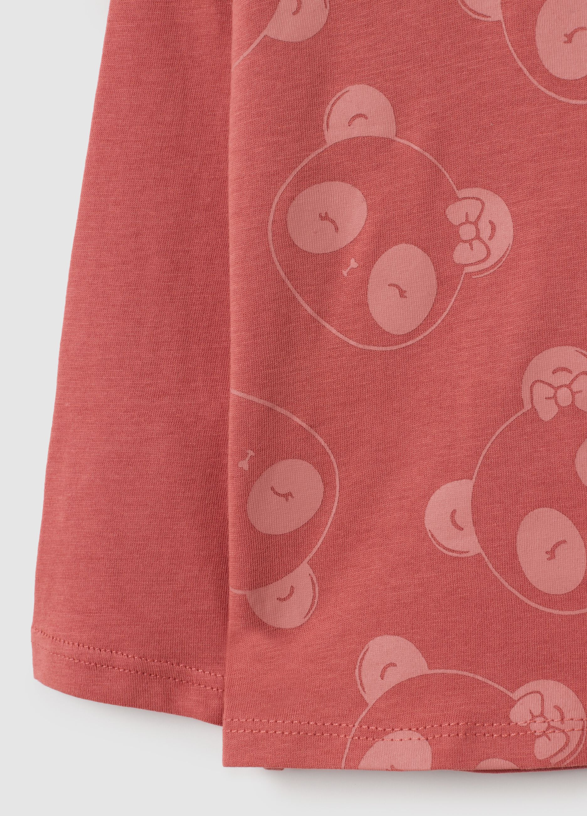 Pink Long-Sleeved Cotton T-Shirt