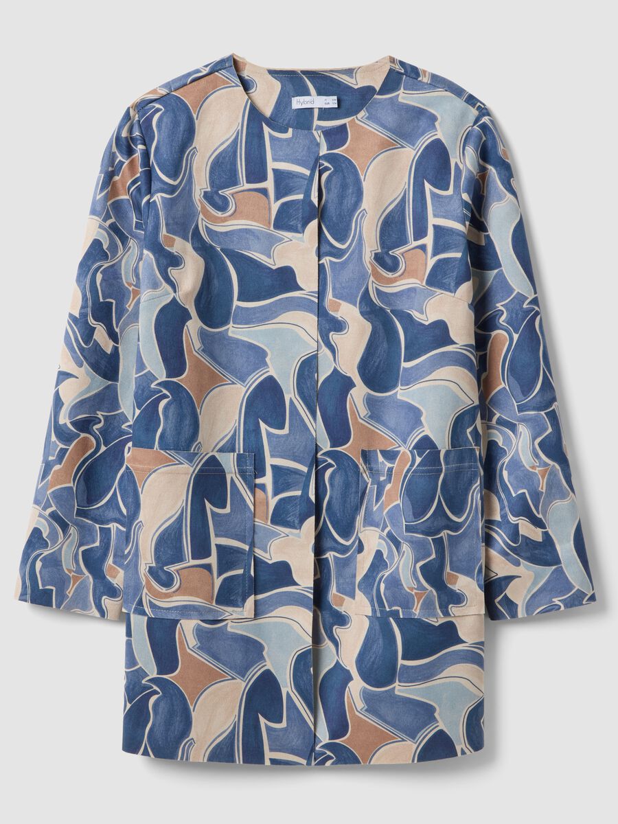 Giacca leggera multicolor regular fit con fantasia_4