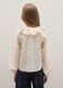 Beige regular fit girls' blouse with floral pattern_2